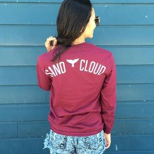 Sand Cloud. Maroon long sleeve.